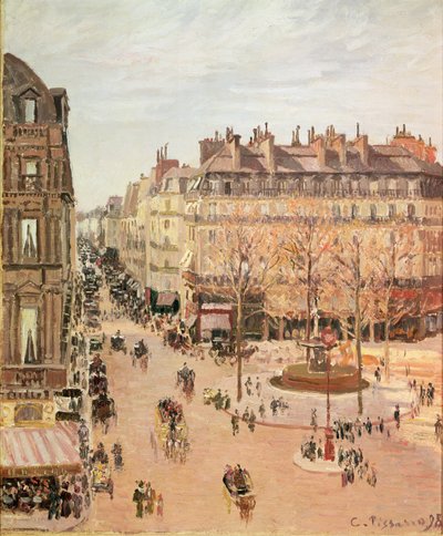 Rue Saint-Honore, Zon Effect, Middag, 1898 door Camille Jacob Pissarro